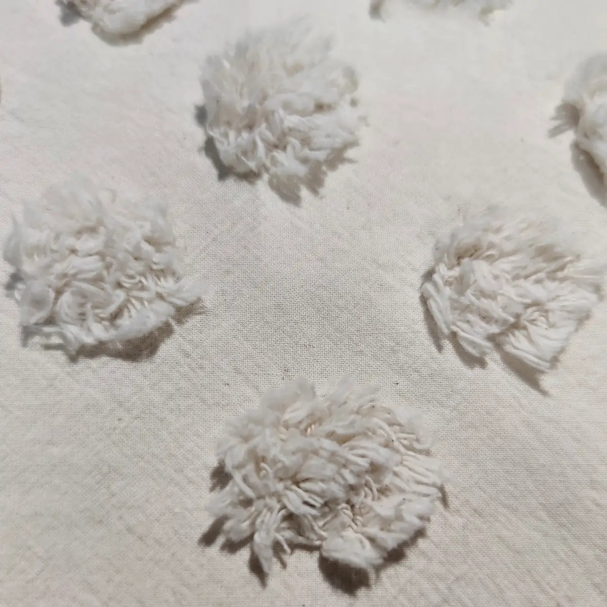 Parure de lit en coton lavé tufté - ivoire 240x220 cm