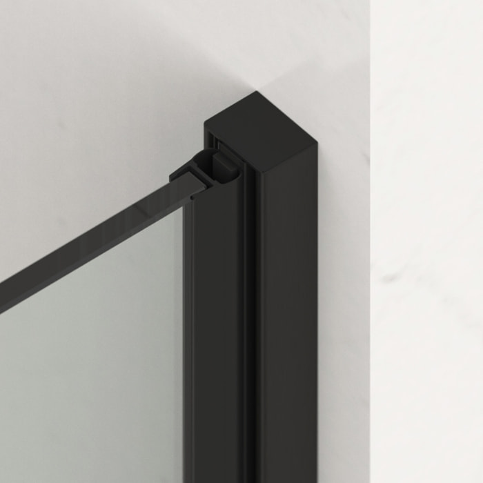 X-MOTION Porte de douche 140x200cm Coulissante, anticalcaire avec profilé Gun métal (SATBWIXM140NIKAGM)