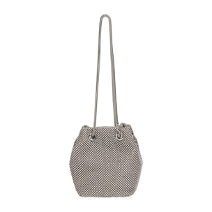 Mini bag secchiello argento metallico