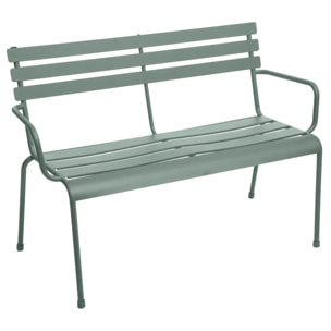 Banc de jardin "Greensboro" vert olive en acier traité époxy
