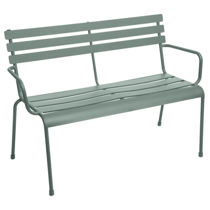 Banc de jardin "Greensboro" vert olive en acier traité époxy