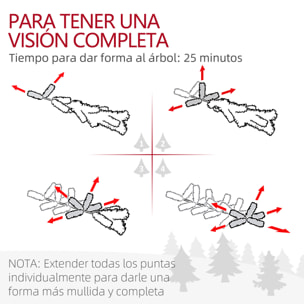 Árbol de Navidad 150 cm Árbol de Navidad Artificial Nevado con 317 Ramas y Soporte de Metal Árbol Navideño para Salón Interior Verde