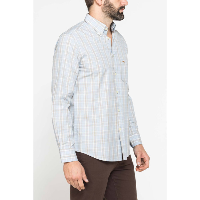 CAMICIA BUTTON-DOWN CON MANICA LUNGA E TASCHINO