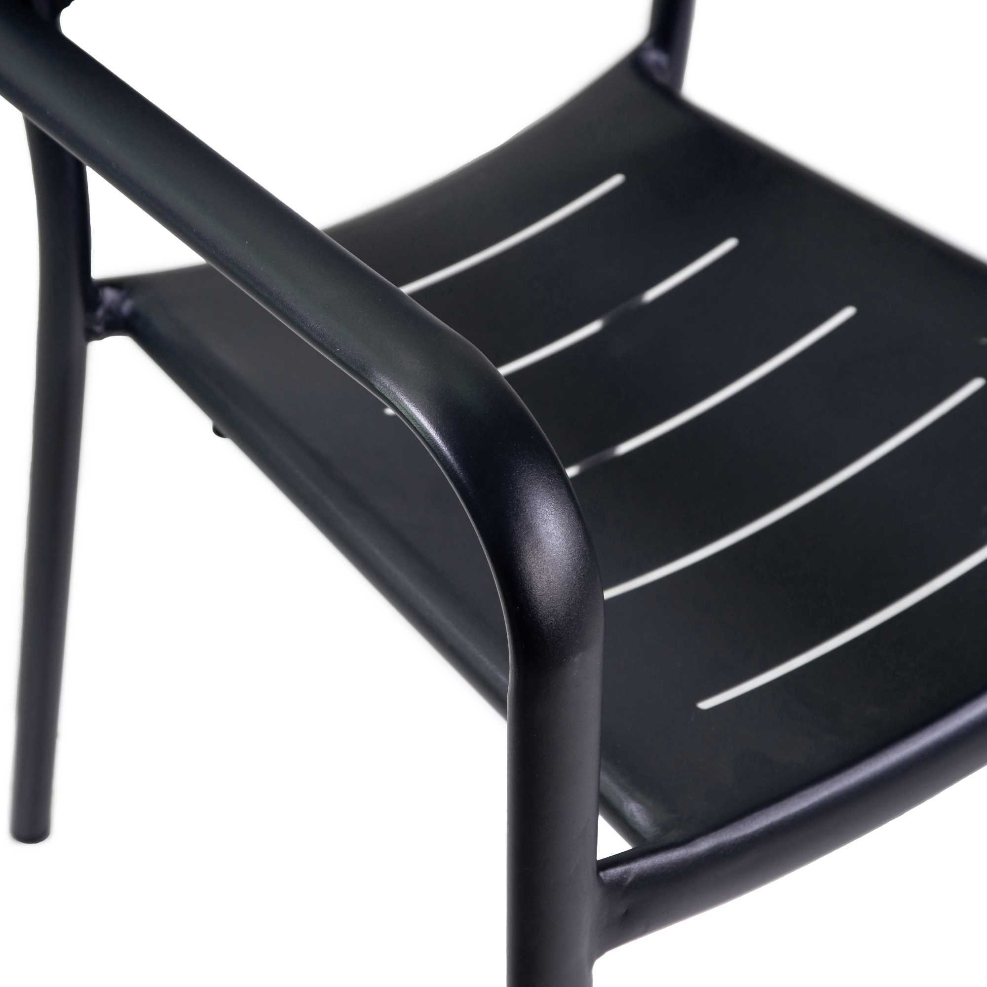 Poltrona Vacchetti Delta in alluminio antracite cm55,5x59,5h85