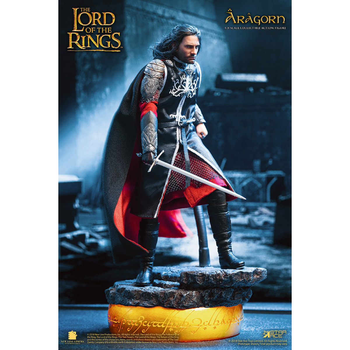 Il Signore Degli Anelli King Aragorn 2.0 Dlx 1/8 Figura Action Figura Star Ace