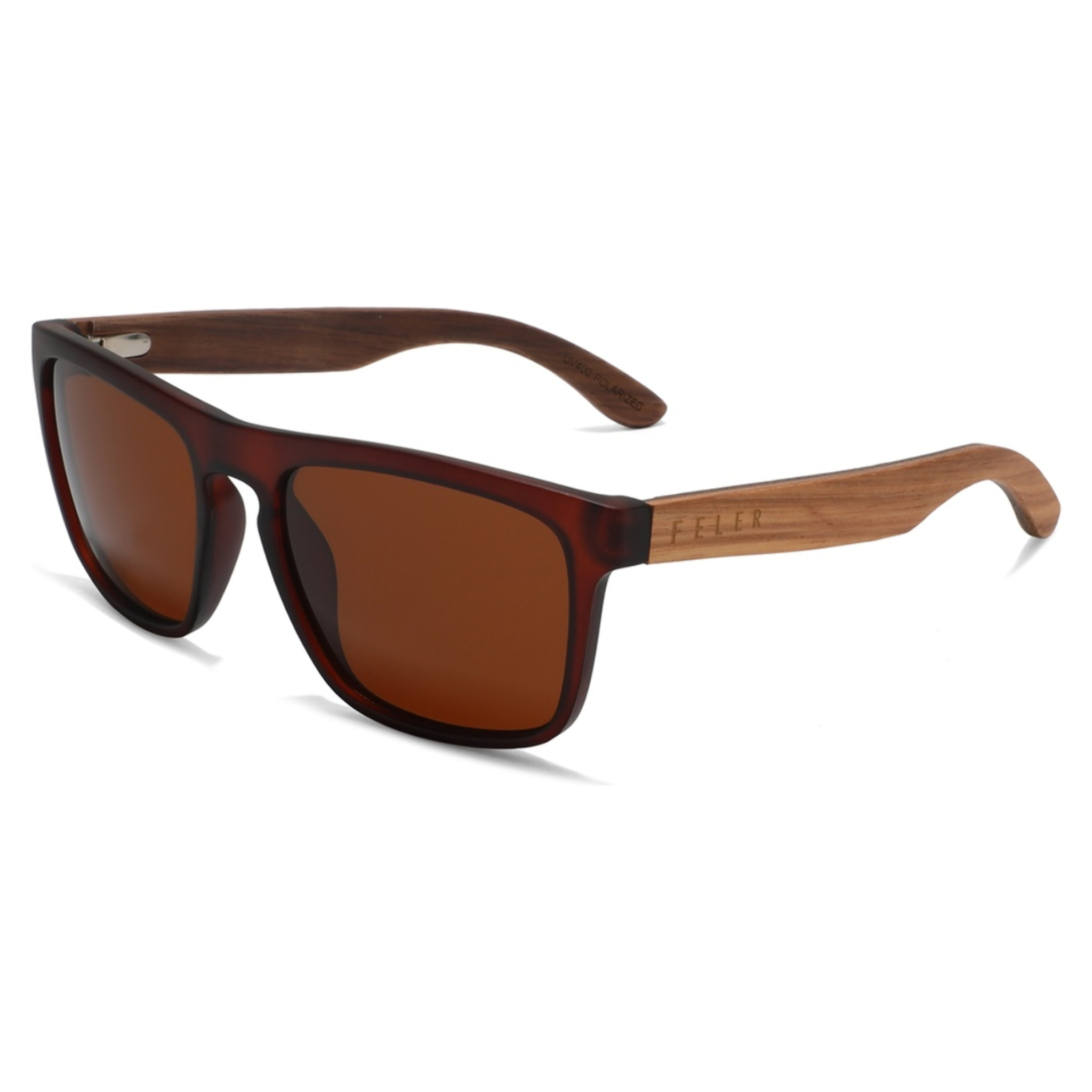 Gafas de Sol Feler 1585-2 Polarizadas de Madera Unisex 56 mm