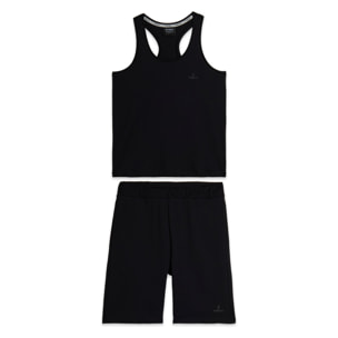 Completo sportivo in cotone con canotta e bermuda