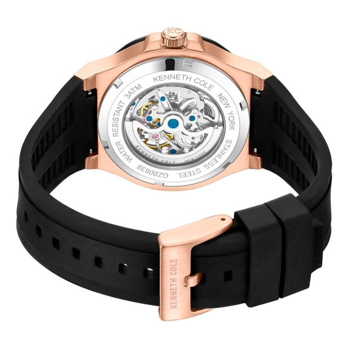 Reloj Kenneth Cole KCWGZ0063902 Hombre Analogico Automatico con Correa de Silicona