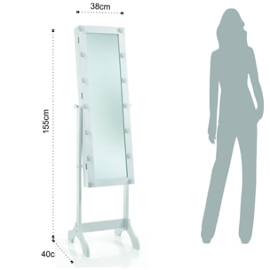 Tomasucci Specchiera da terra c/contenitore 
COFFER LUX bianco