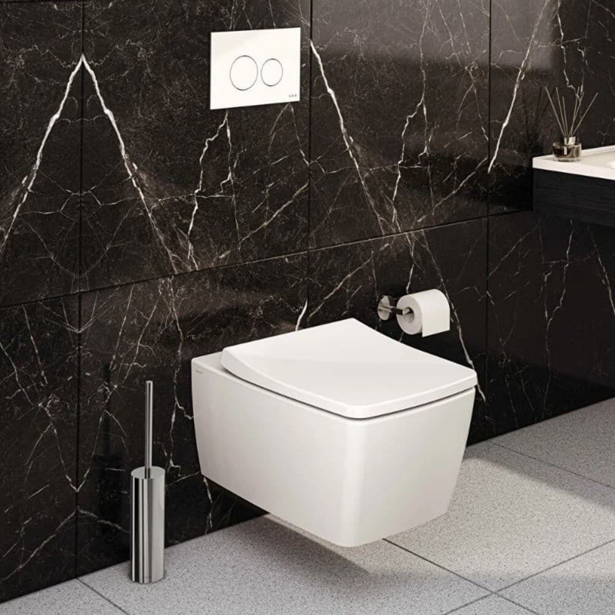 Vetro plaque de commande double touche en verre, blanc (740-1600)