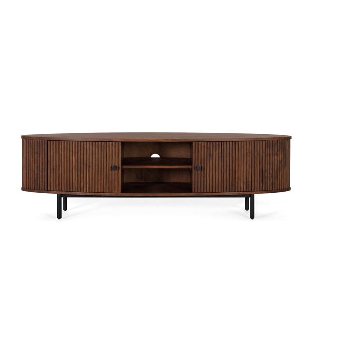 Mueble TV de Madera de Acacia 170 Cm Estilo Rústico Moderno