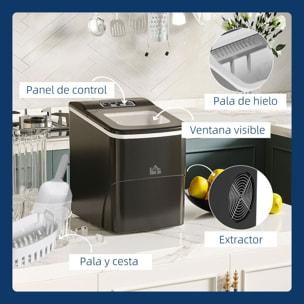 Máquina para Hacer Cubitos de Hielo 120W 1,8L Limpieza Automática 31,5x23x32,5cm