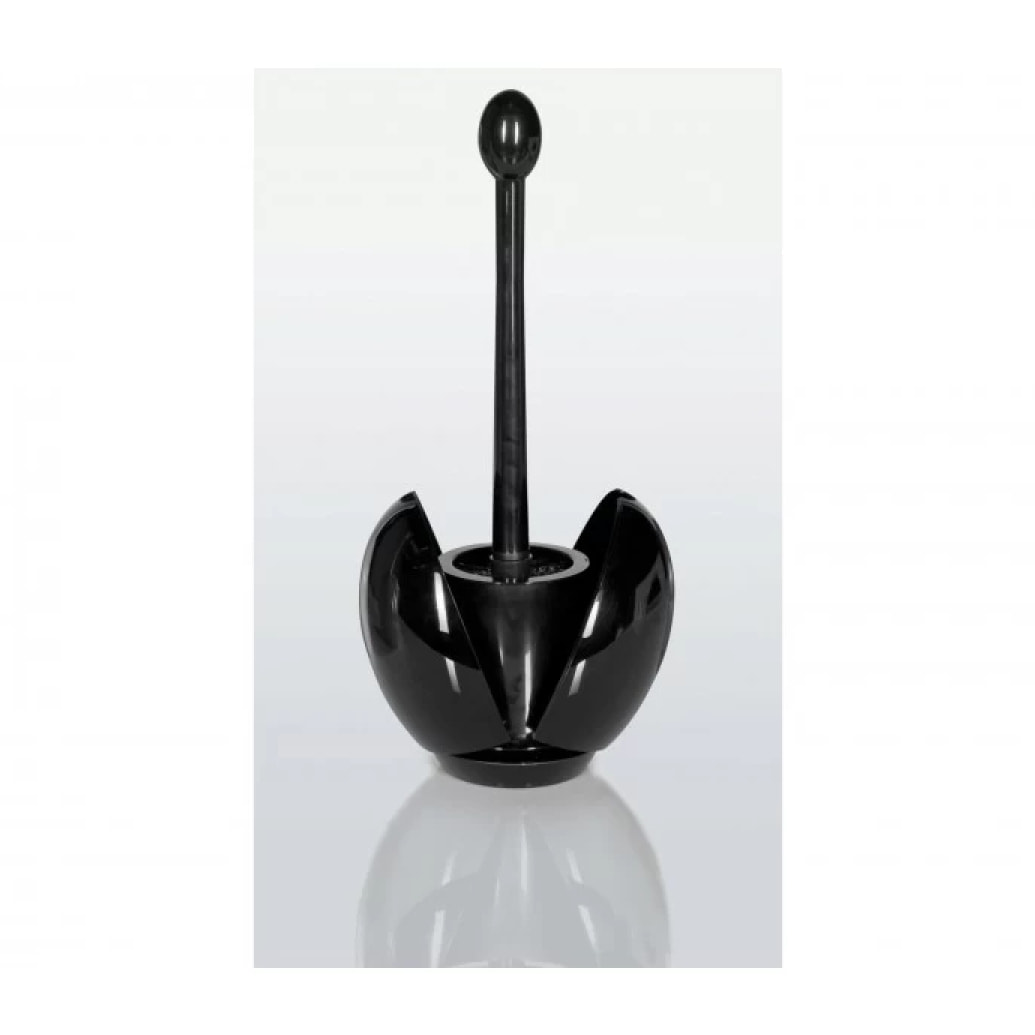 Brosse wc EGG Noir 11,5x40cm Spirella