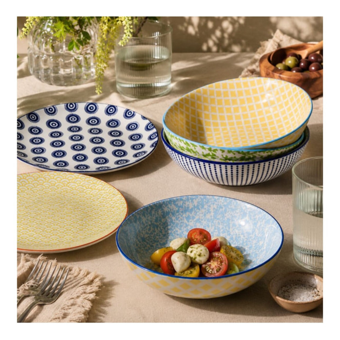 Lot de 6 assiettes creuses, SABAE