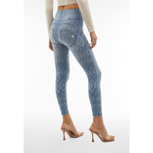 Jeggings push up WR.UP® vita alta stampa geometrica all over