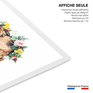 Affiche enfant alpagas bohèmes  Affiche seule