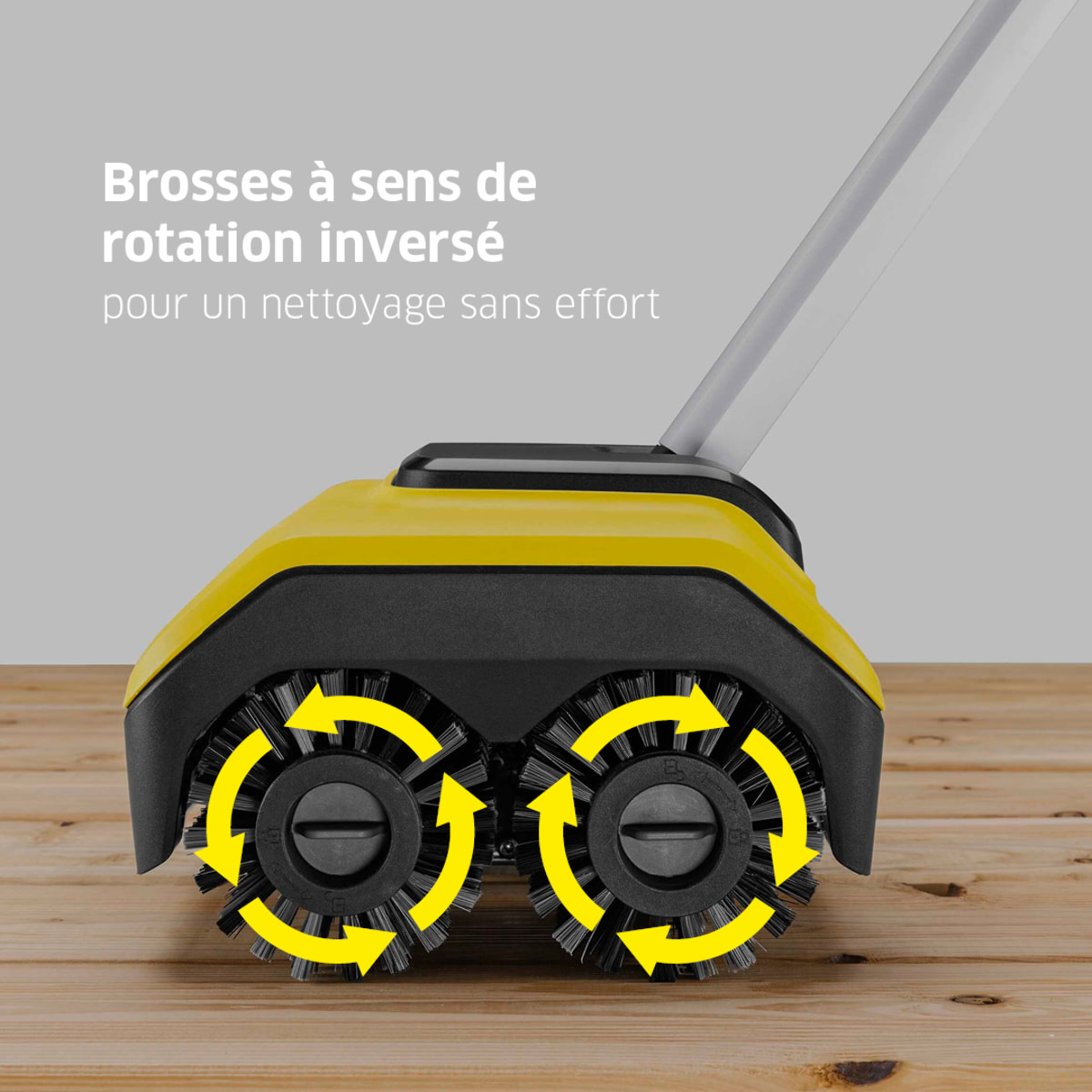 Nettoyeur de terrasses KARCHER PCL 6 - 4 brosses rotatives - idéal terrasse en bois