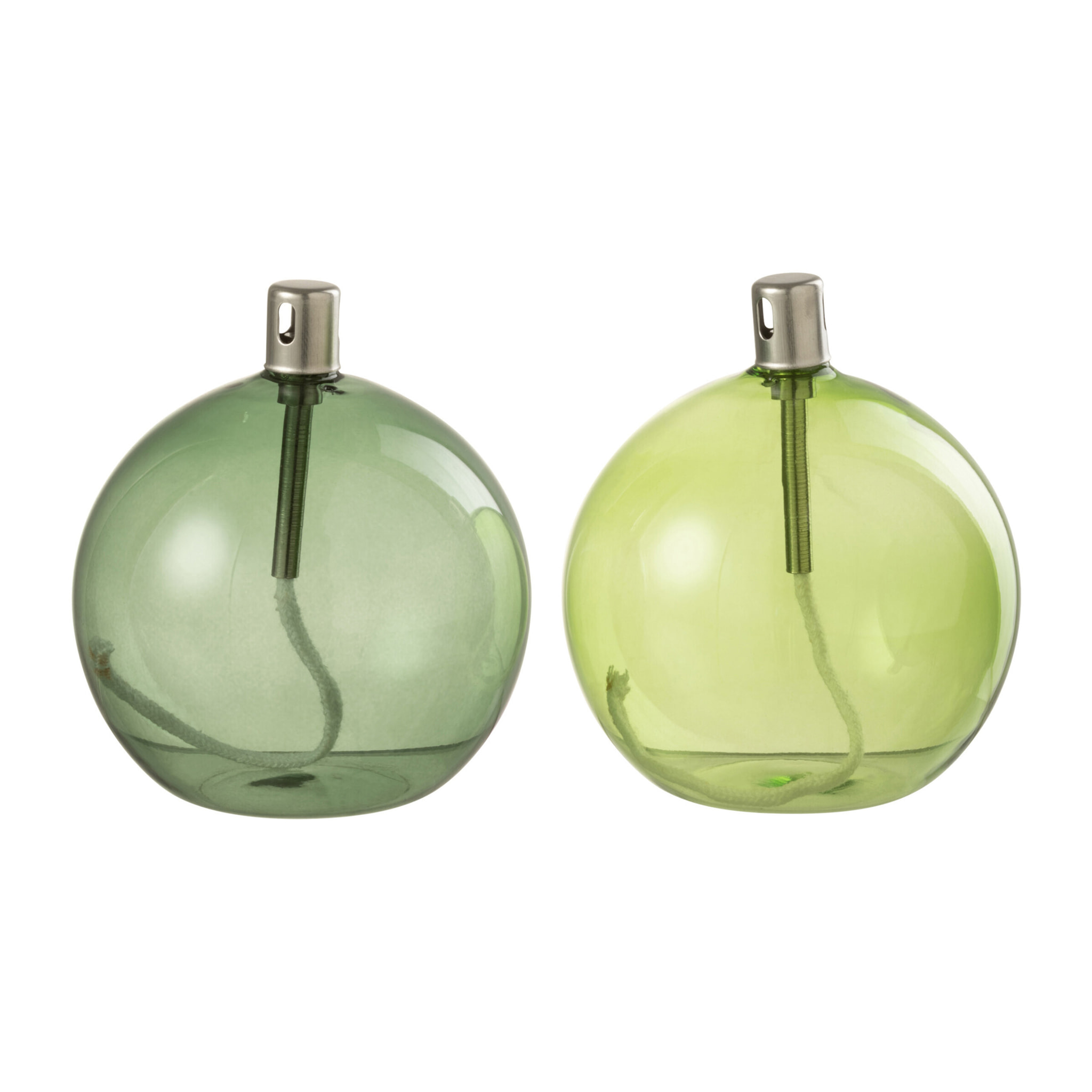 J-Line lampe à huile - verre - vert - small - 2 pièces