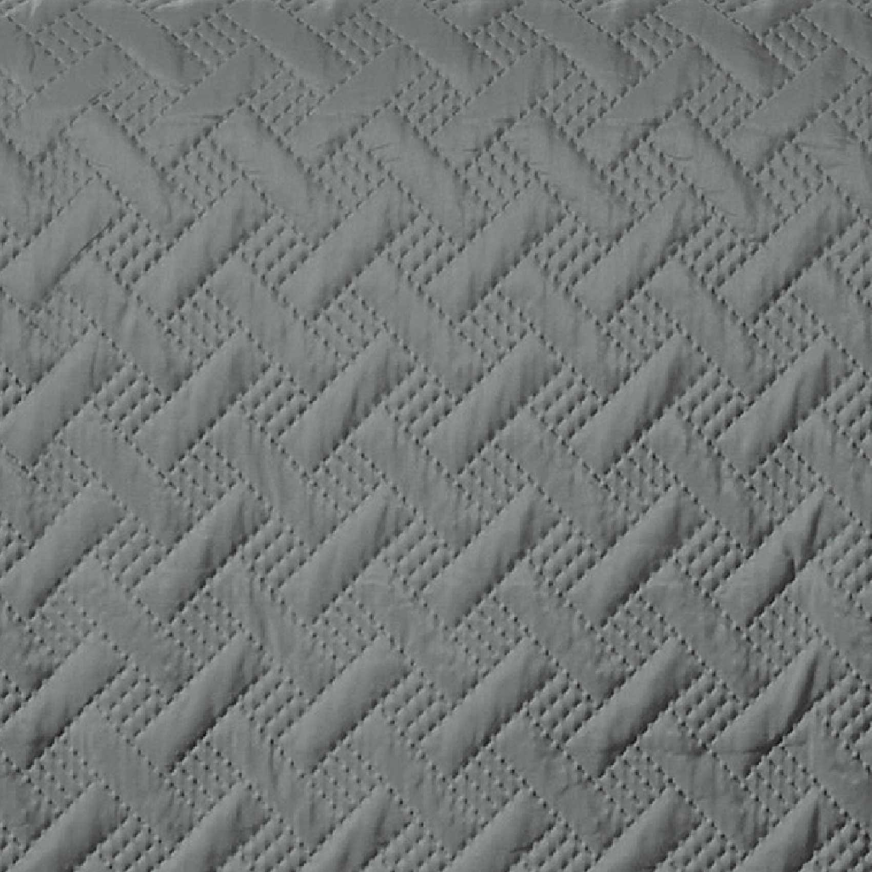 Couverture molletonné surpiquage graphique - Gris Foncé