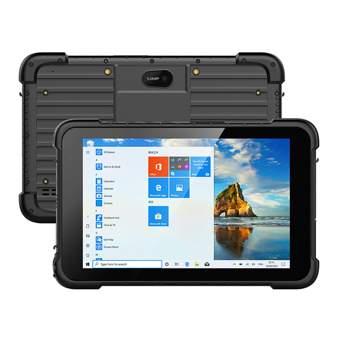 DAM Tablet robusto  WinPad W86 4G. Sistema operativo Windows 10 domestico. Schermo 8'' 1280x800px. Intel® HD. 4 GB di RAM + 64 GB. IP67, rinforzato. GPS. 22,8x1,6x14,5 cm. Colore nero