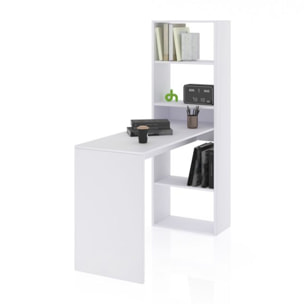 Mesa de escritorio con estantería Cosmic Blanco Artik (Blanco Mate)