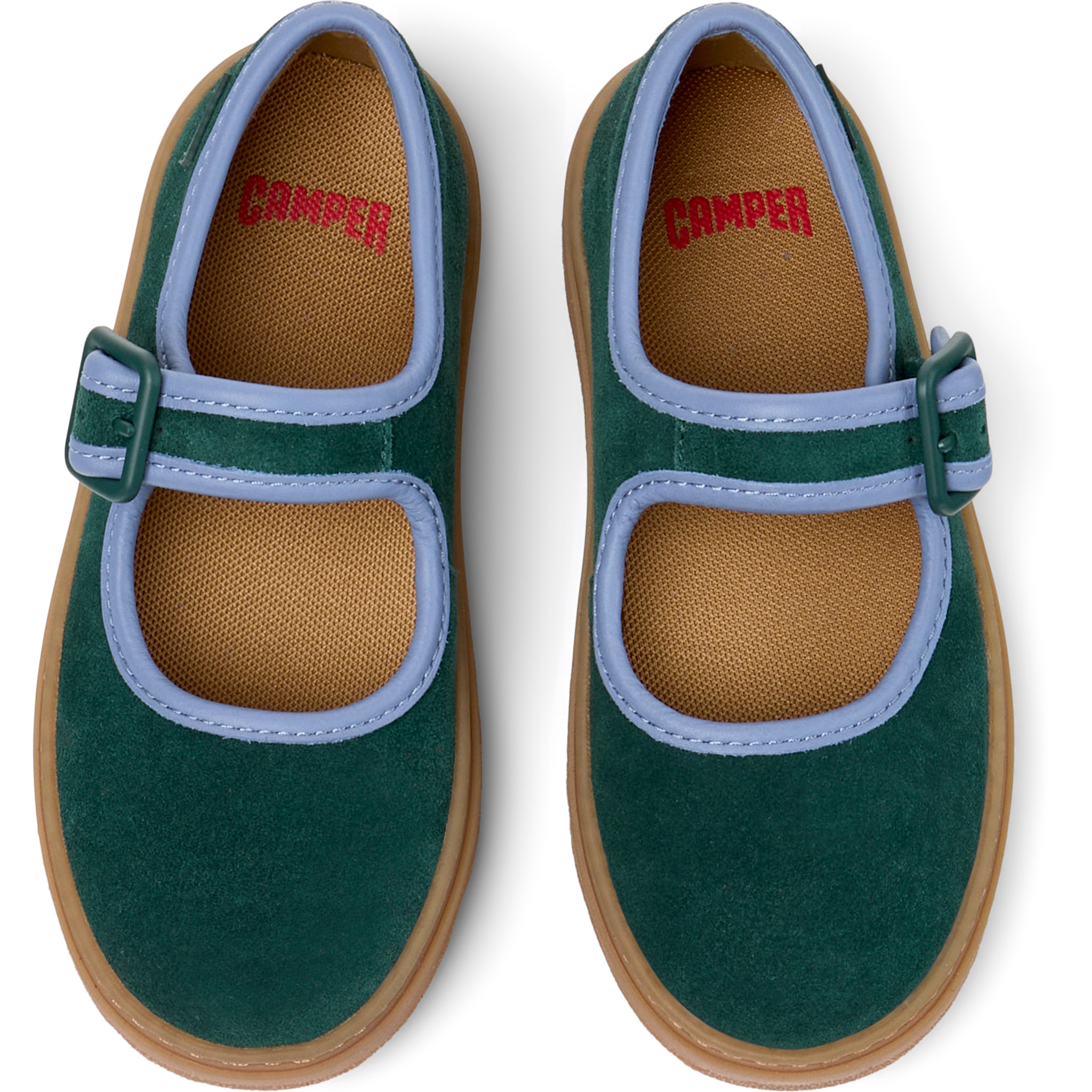 Ballerine - CAMPER Kiddo - Verde - Pelle scamosciata