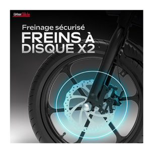 Draisienne électrique adulte 16 pouces – Moteur 1100W – Autonomie 25 km – Batterie 42V 6Ah – Pneus gonflables – 18 kg