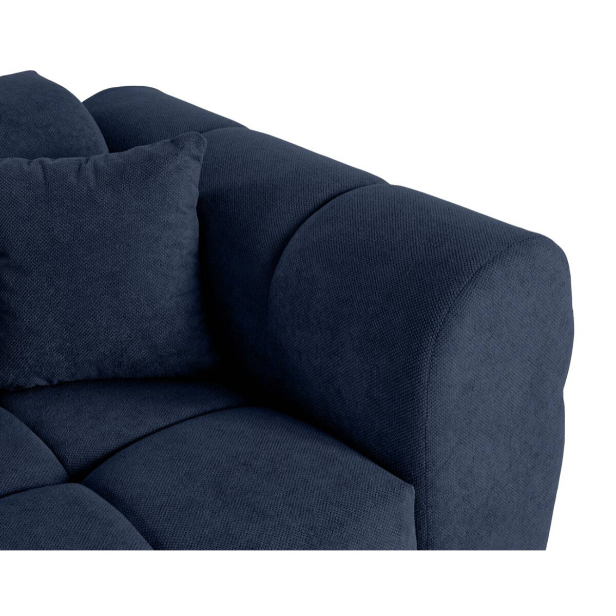 Ray - canapé droit 3 places en tissu texturé - Bleu