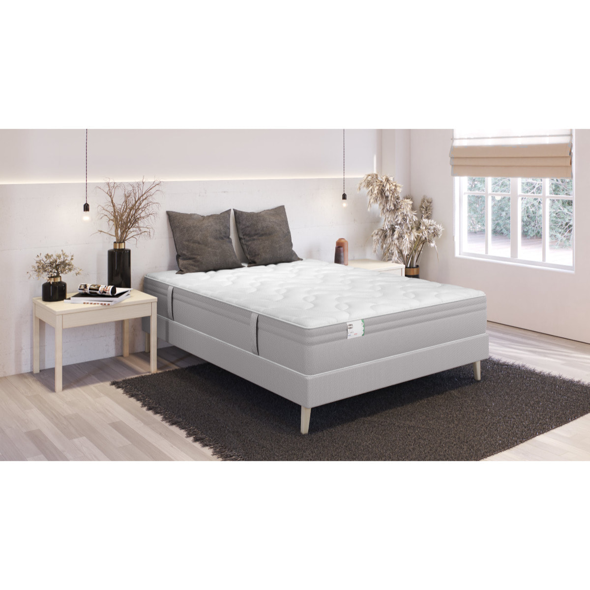 Matelas L INDISPENSABLE , ressort ensachés, ferme, H26