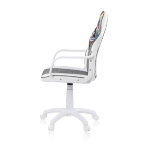 Silla gaming sticker gris DRW Sticker - Blanco - Gris DRW