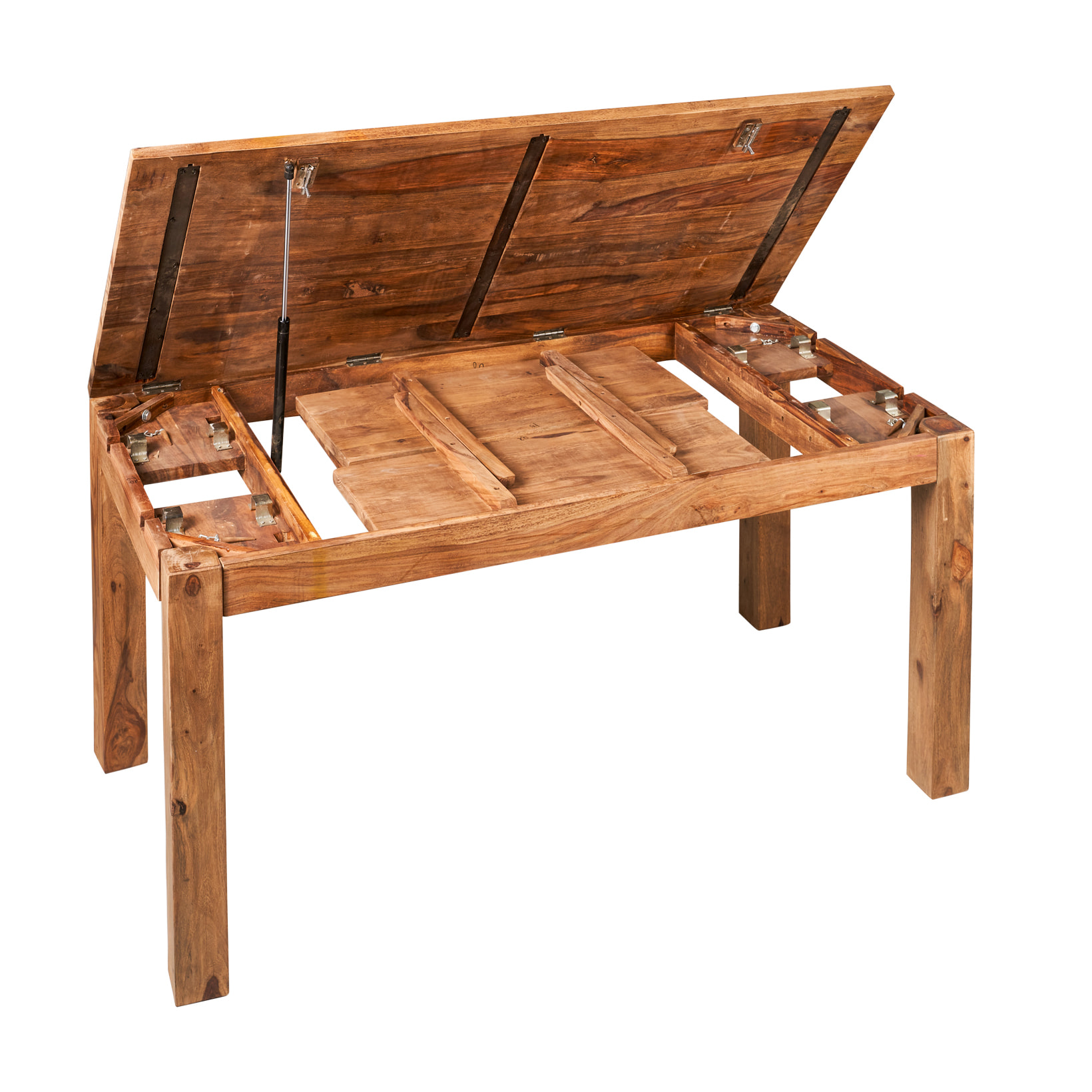 TAVOLO PRANZO IN LEGNO PROLUNGHE A SCOMPARSA 6/10 PERSONE - misura 160X80X76