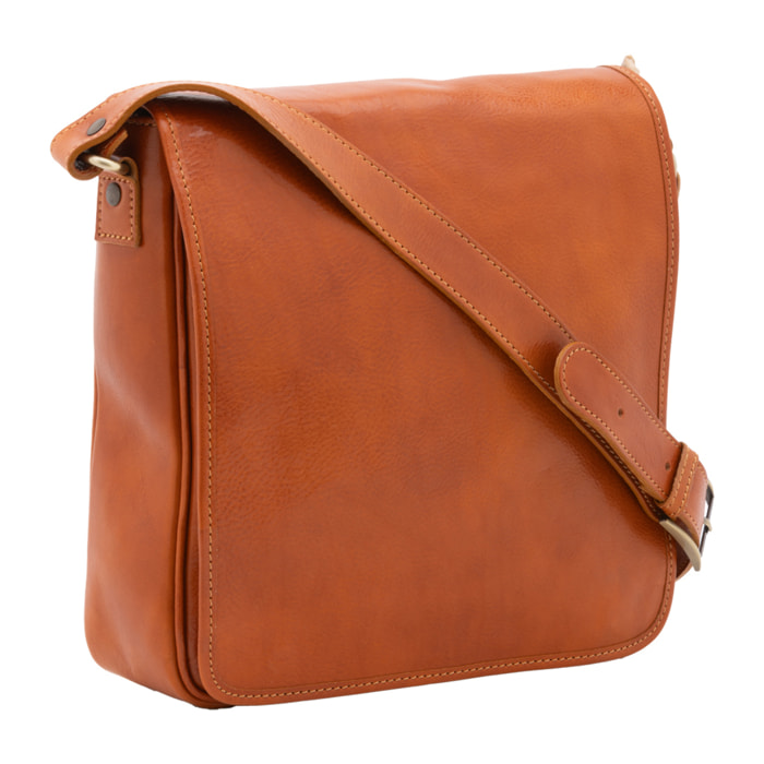 Borsa a tracolla  da uomo In Vera pelle Made in Italy 29x28x9 cm