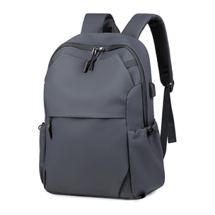 DAM Mochila para Laptop con interfaz de carga USB 30x14x43 Cm. Color: Gris