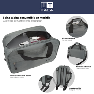 Mochila Viaje Cabina Itaca Spey Gris