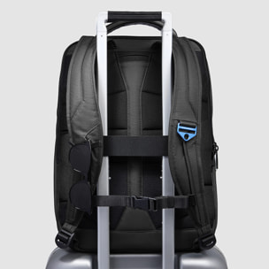 Piquadro Zaino da viaggio per PC e iPad®Pro 12,9 in tessuto riciclato e pelle, compatibile con Easyjet