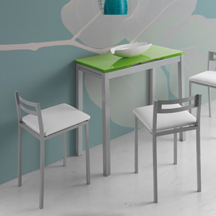 Set de 4 taburetes – Polipiel y metal