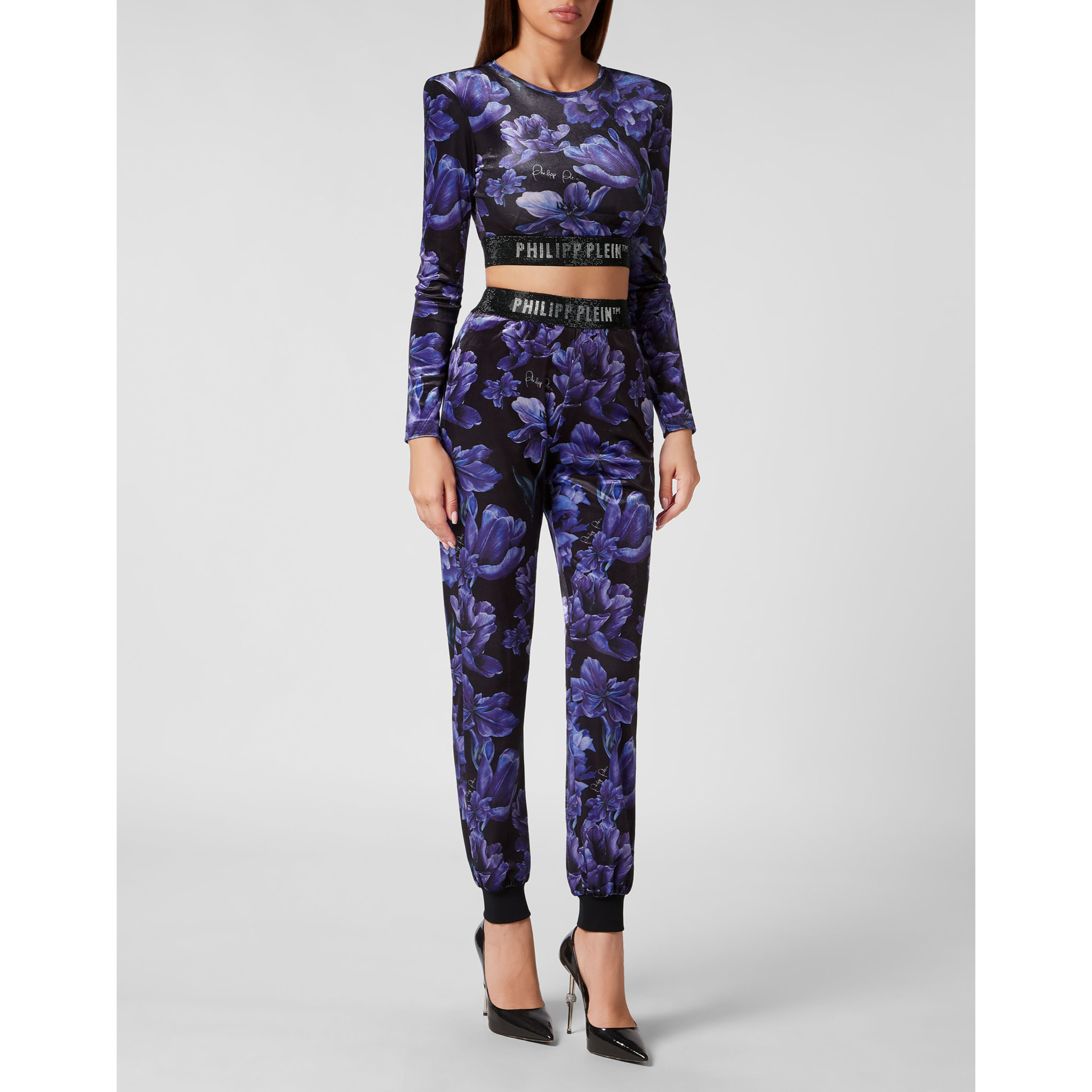 PHILIPP PLEIN Pantalones de chándal FLOWERS