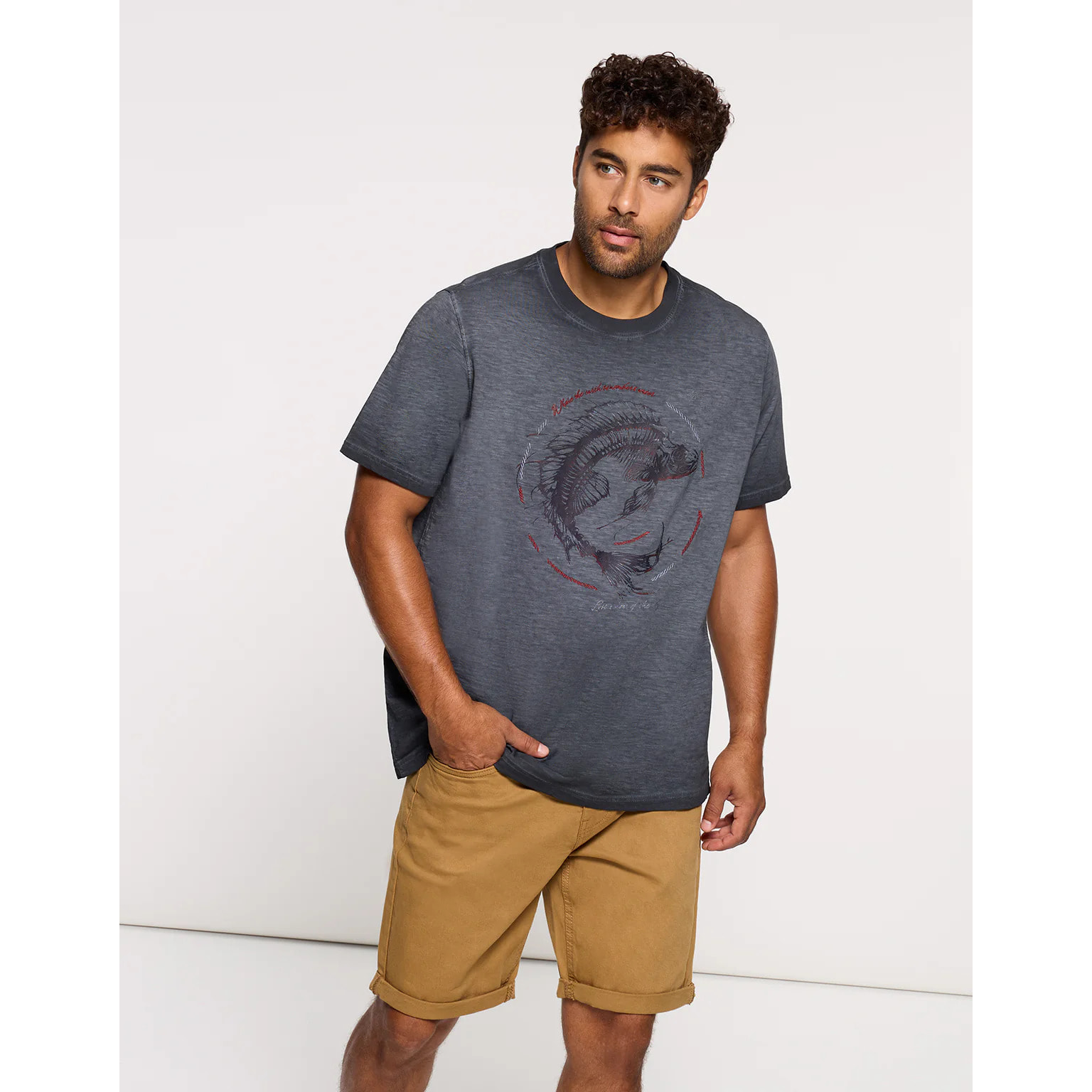 Camiseta Manga Corta Antracita - Urutiana