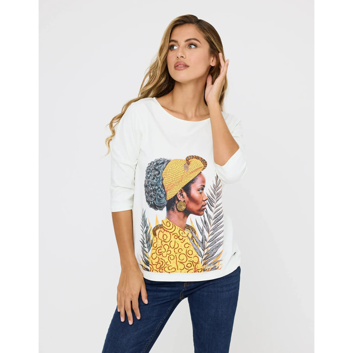 Camiseta Manga Corta Estampado - Oranja