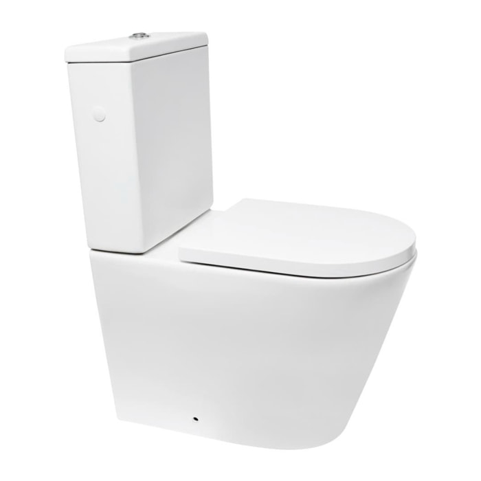 Project Combi WC à poser sans bride en céramique avec abattant SoftClose, blanc (SATPRO31)