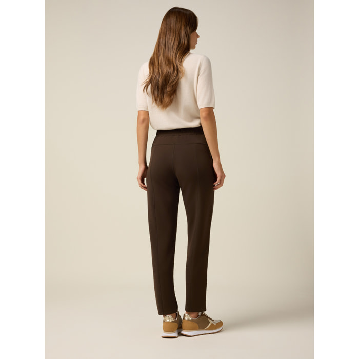 Oltre - Joggers soft touch - Marrone
