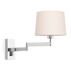 ARTIS Lampe applique avec bras articulé chrome/beige