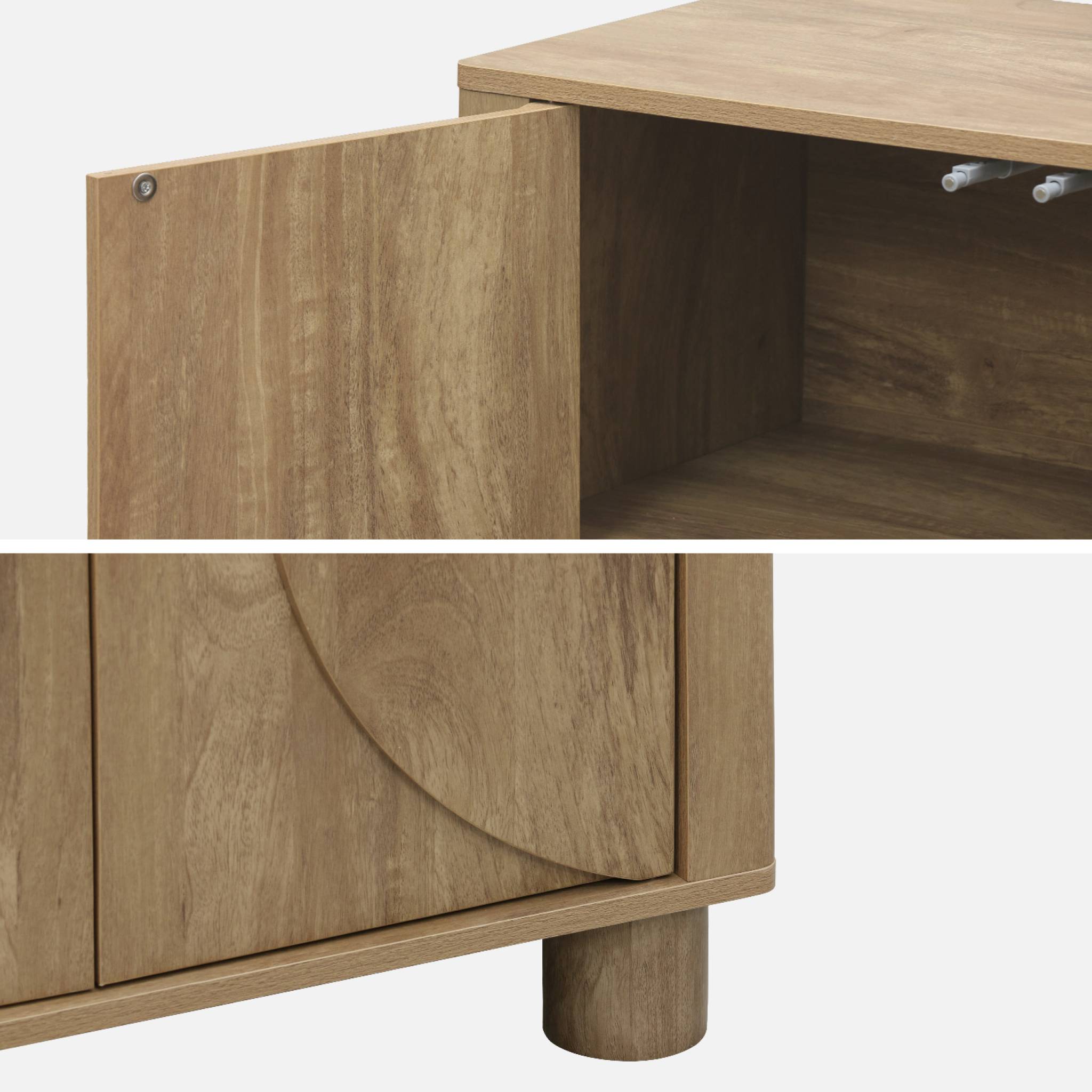 Buffet exotique effet bois de manguier 2 portes 80cm Pondi