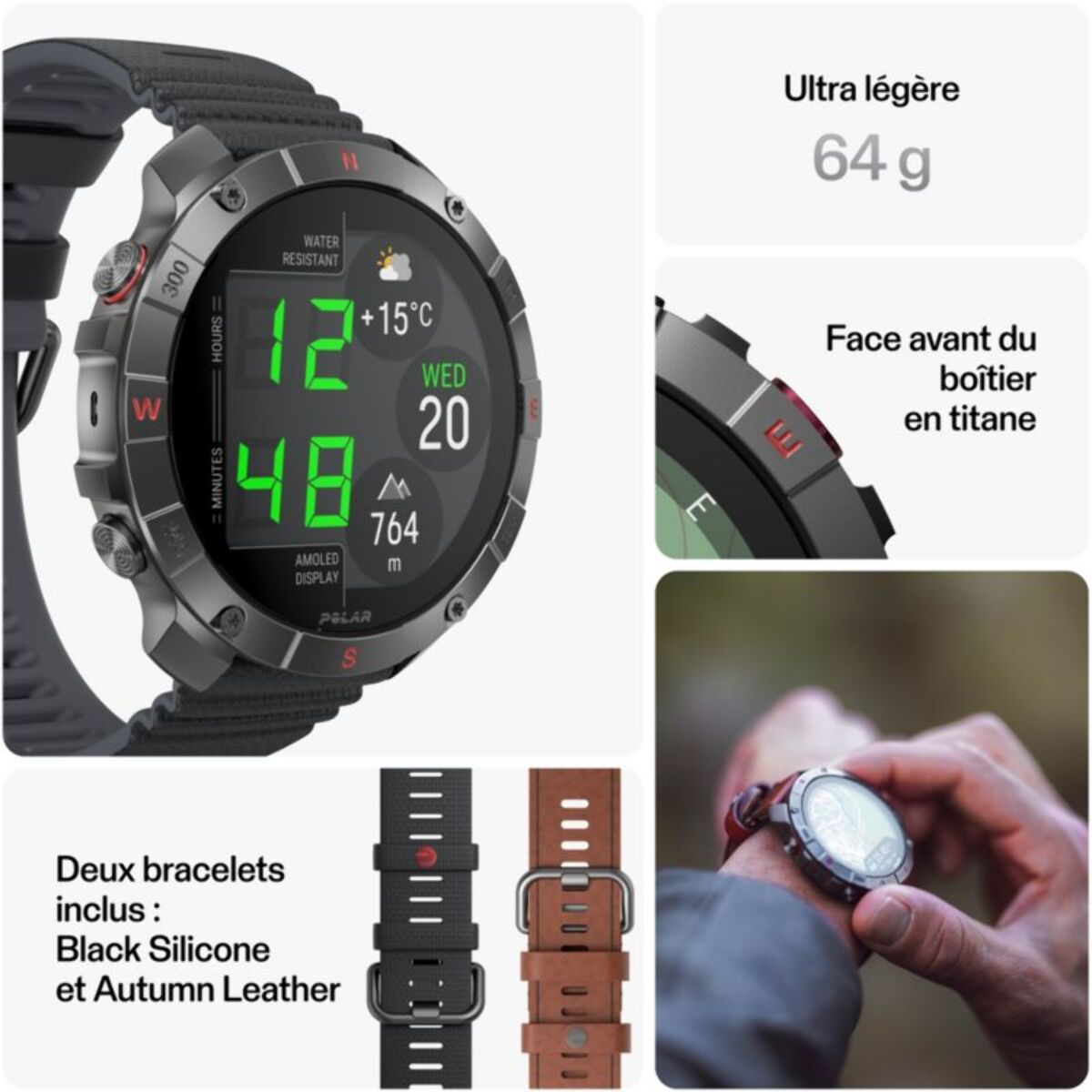 Montre sport POLAR GRIT X2 PRO Titan M-L