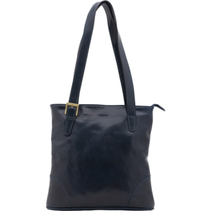 Borsa a spalla da donna - Modello False - 100% pelle - 33.0 x 35.0 x 8.0 cm