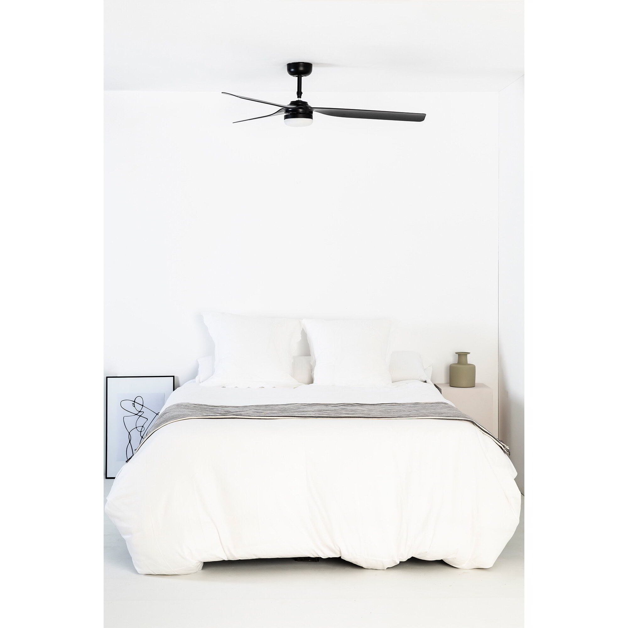 PUNT M LED Ventilateur noir DC