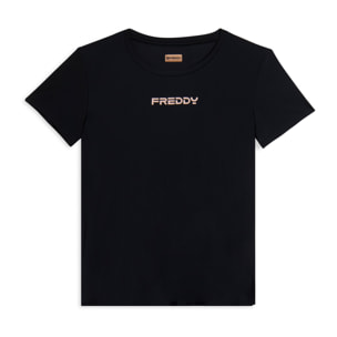 T-shirt tecnica con spacchi laterali e fit regolare