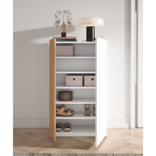 Zapatero Akra melamina blanco puerta impresión vallado 122x70x35 cm