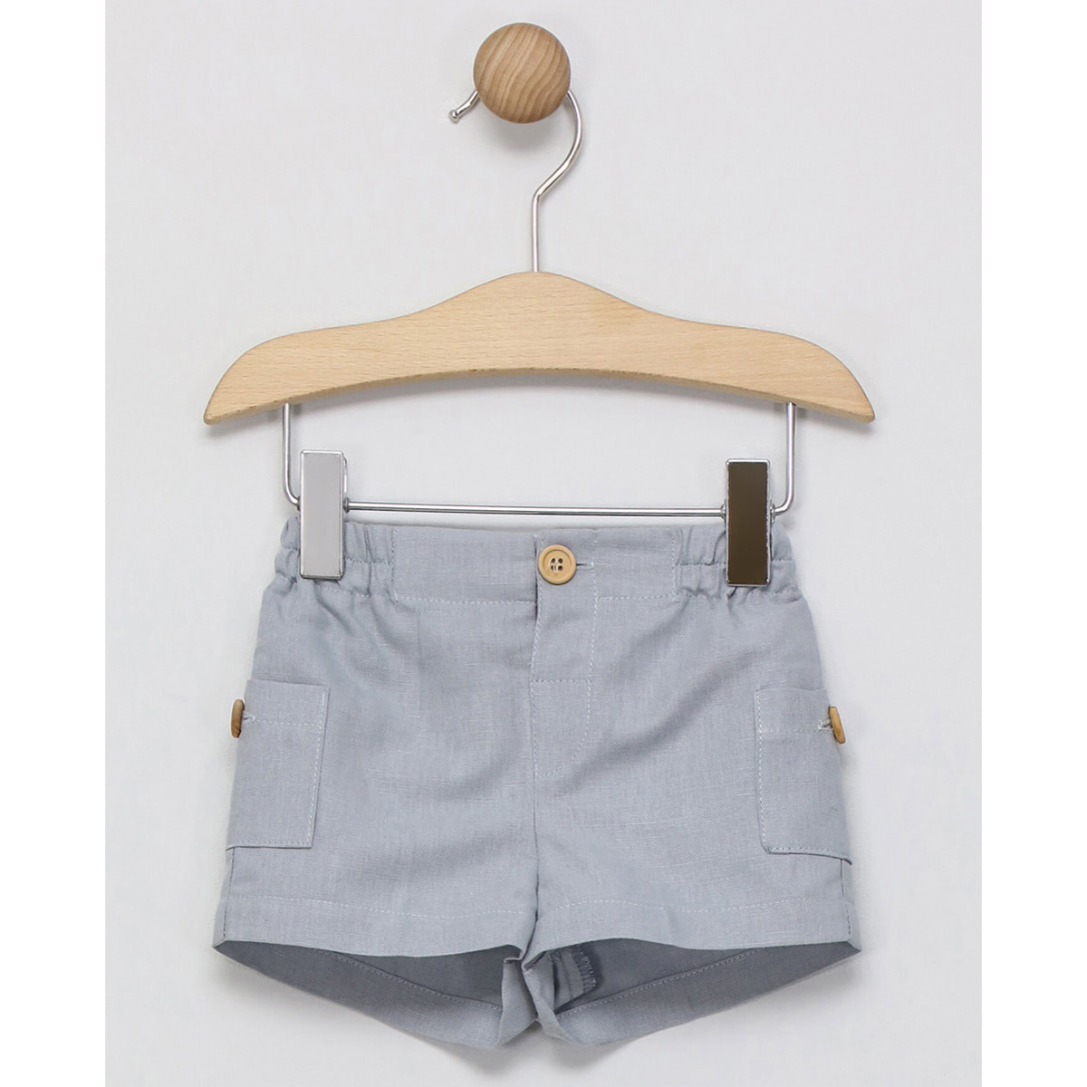 BERMUDA GRIS CON BOLSILLOS