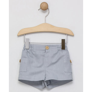 BERMUDA GRIS CON BOLSILLOS
